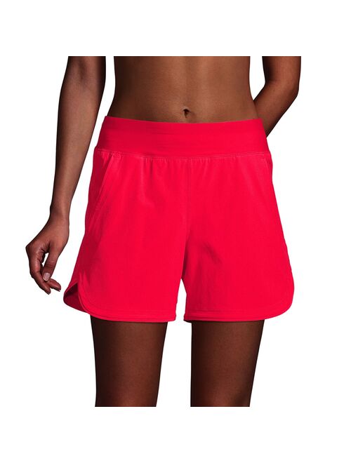 Women's Lands' End Quick Dry Thigh-Minimizer With Panty Swim Board Shorts