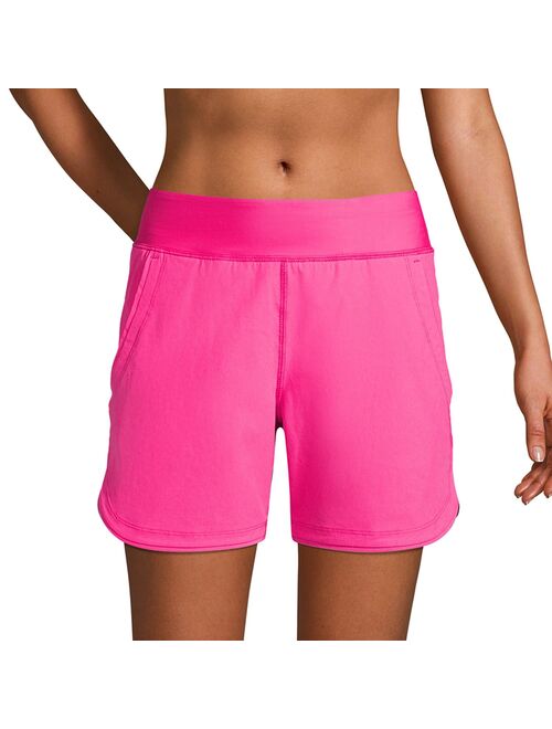 Women's Lands' End Quick Dry Thigh-Minimizer With Panty Swim Board Shorts