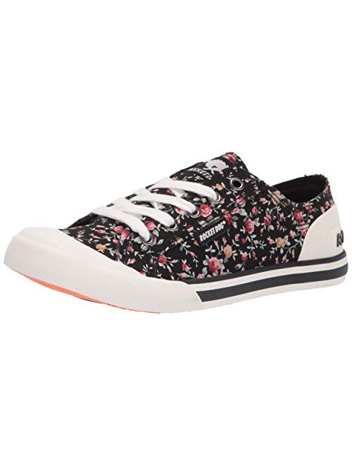 Rocket Dog Women's Jazzin Castor Floral Cotton Walking Shoe, Black