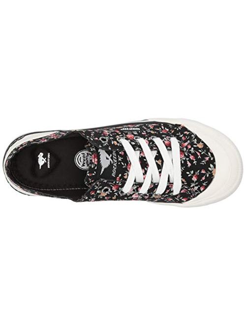 Rocket Dog Women's Jazzin Castor Floral Cotton Walking Shoe, Black