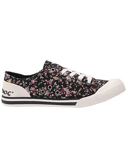 Rocket Dog Women's Jazzin Castor Floral Cotton Walking Shoe, Black