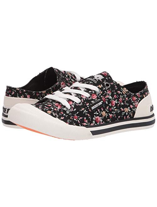 Rocket Dog Women's Jazzin Castor Floral Cotton Walking Shoe, Black