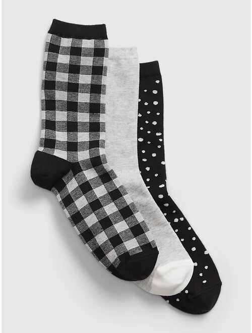 GAP Knit Fabric Crew Socks (3-Pack)