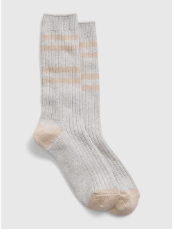 Knit Fabric Crew Socks