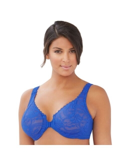 Plus Size Glamorise Full-Figure Wonderwire Front-Close Stretch Lace Bra 9245