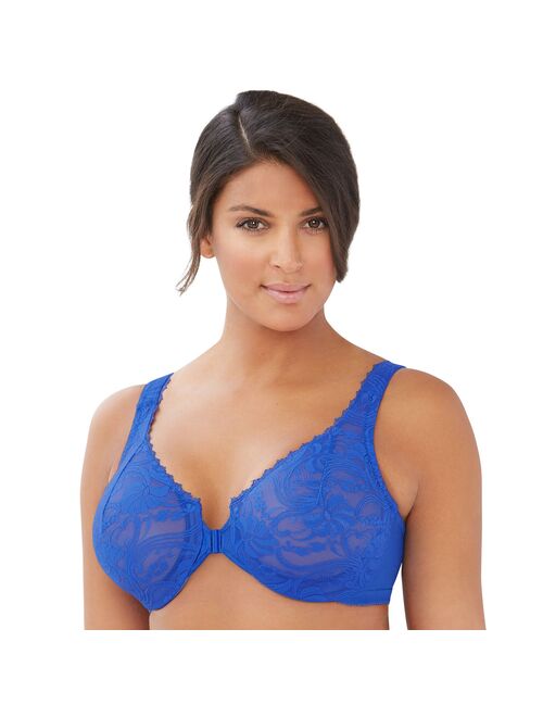 Plus Size Glamorise Full-Figure Wonderwire Front-Close Stretch Lace Bra 9245