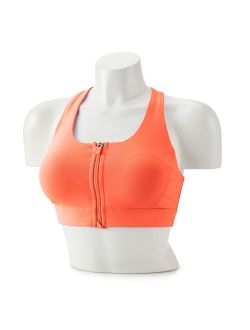 Medium Impact Zip-Front Sports Bra