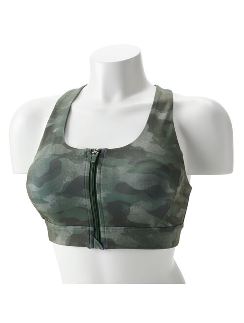 Tek Gear® Medium Impact Zip-Front Sports Bra