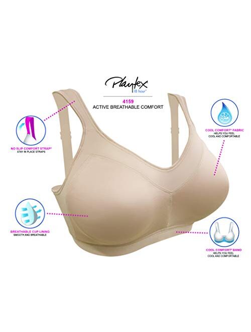 Buy Playtex Women's 18 Hour Active Breathable Comfort Wireless Bra