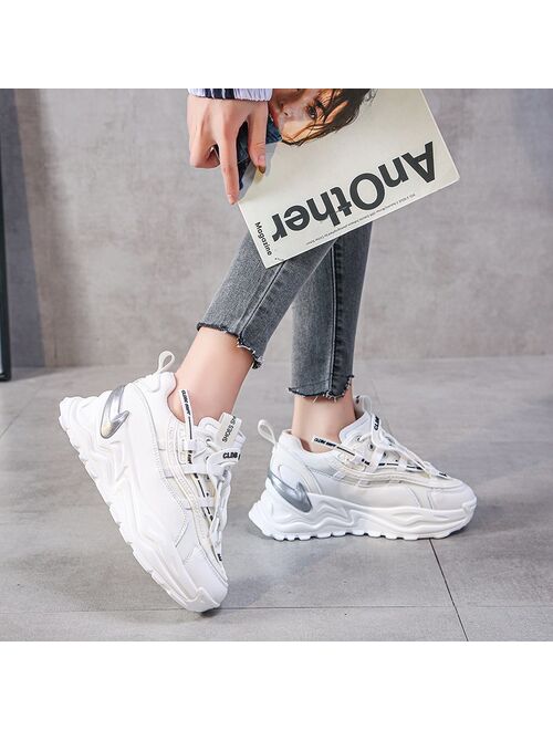 Designer Sneakers Women Platform Shoes 2021 Fashion Thick Bottom Ladies Trainers Zapatillas Mujer Sports Chunky Sneakers Women