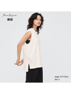 WOMEN AIRism COTTON OVERSIZED SLEEVELESS T-SHIRT (MAME KUROGOUCHI)