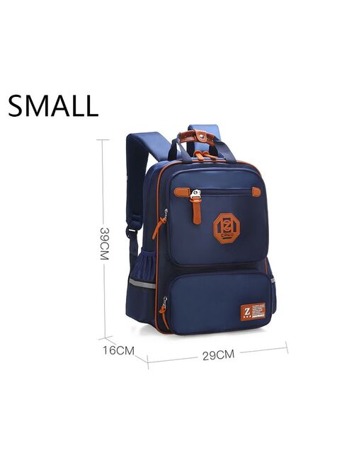 Kids School Bags for Boys Primary School Orthopedic Backpacks Child Waterproof Nylon Schoolbag Bookbags Solid Big Capacity