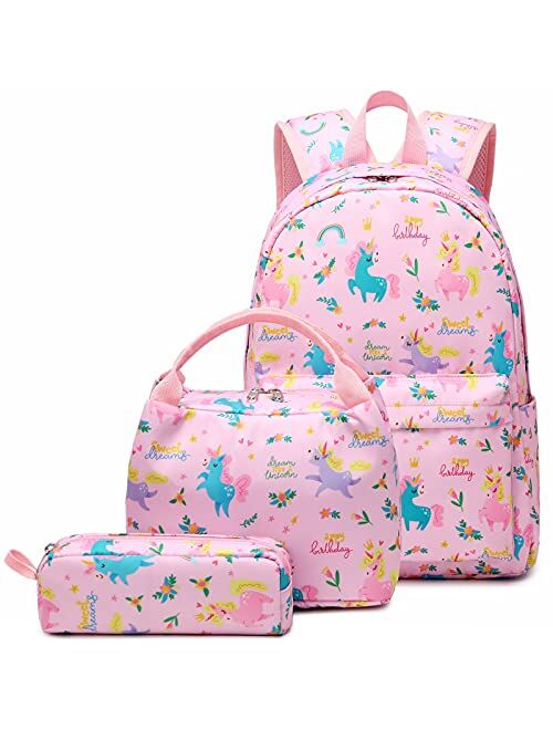 YCBB Kids Backpacks for School Bookbags Set Lightweight Preschool Kindergarten Elementary School Backpacks for Girls Boys