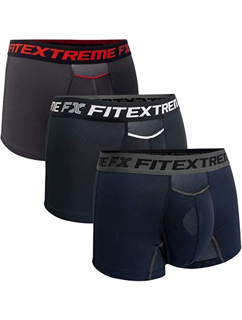 FITEXTREME 3 to 5 Pack Men's Separate Dual Pouch Breathable Performance Boxer Briefs