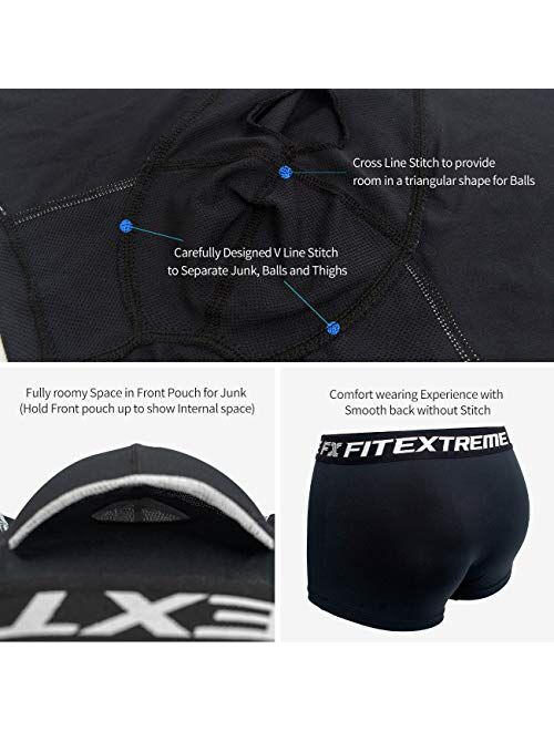 FITEXTREME 3 to 5 Pack Men's Separate Dual Pouch Breathable Performance Boxer Briefs