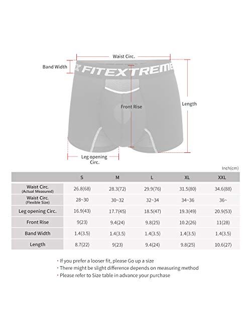 FITEXTREME 3 to 5 Pack Men's Separate Dual Pouch Breathable Performance Boxer Briefs