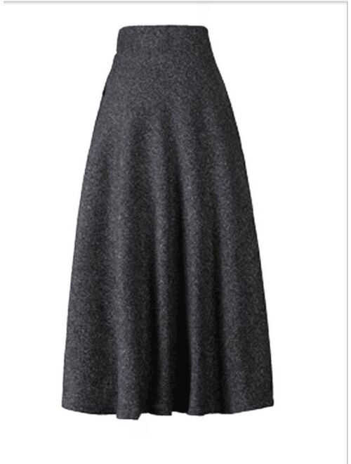 Brand Woman Skirt 2021 New Autumn Winter Skirts Women Plus Size Clothes Tall Waist Korean Style Long Clothing Thickening