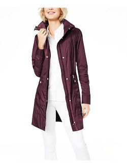 Eggplant Packable Hooded Raincoat - Women & Plus