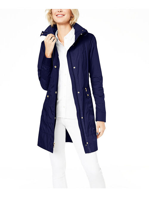 Cole Haan Indigo Packable Hooded Raincoat - Women & Plus