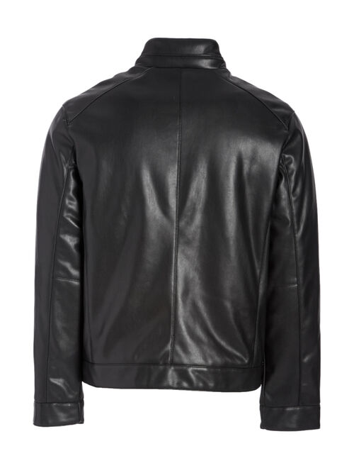 Cole Haan Black Faux Leather Jacket - Men