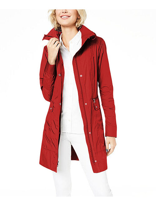 Cole Haan Red Packable Hooded Raincoat - Women