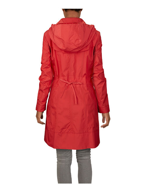 Cole Haan Red Packable Hooded Raincoat - Women