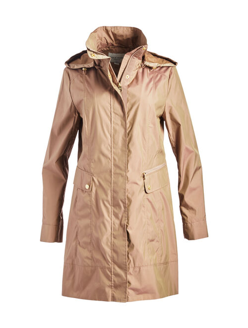 Cole Haan Champagne Packable Hooded Raincoat - Women & Plus