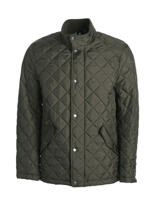 Cole Haan Olive Quilted Button-Up Jacket - Men