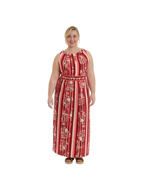 Plus Size Suite 7 Halter Sleeveless Maxi Dress