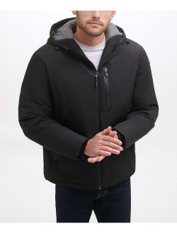 Black Hooded Down Jacket - Men