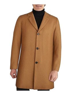 Camel Melton Wool-Blend Coat - Men