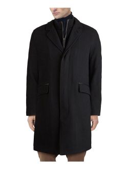 Black Pocket Melton Wool-Blend Twill Coat - Men