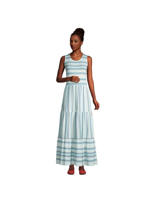 Women's Lands' End Tiered Sleeveless Maxi Dress