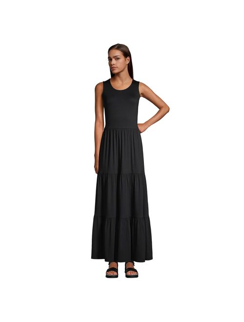 Women's Lands' End Tiered Sleeveless Maxi Dress