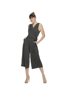 Women's Nina Leonard Print Surplice Wide-Leg Jumpsuit