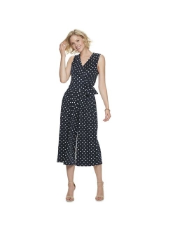 Women's Nina Leonard Print Surplice Wide-Leg Jumpsuit