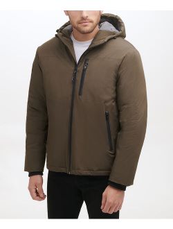 Olive Hooded Down Jacket - Men