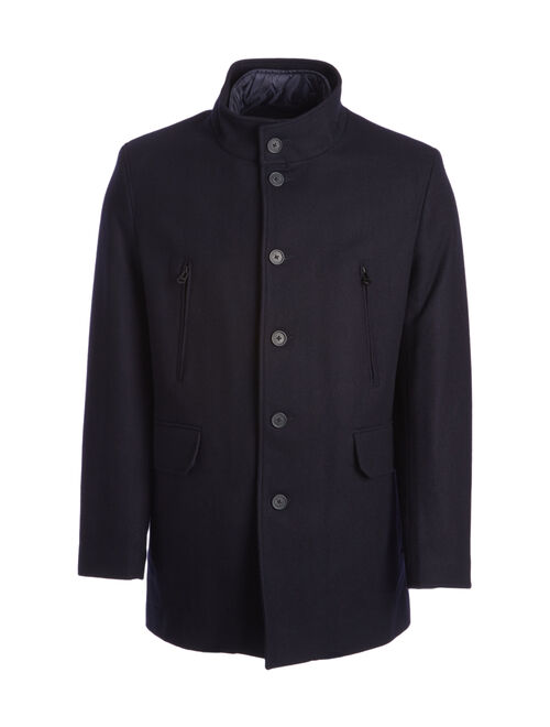 Cole Haan Navy Wool-Blend Button-Up Jacket - Men