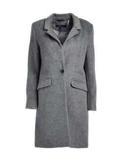 Gray Single-Breasted Coat - Women