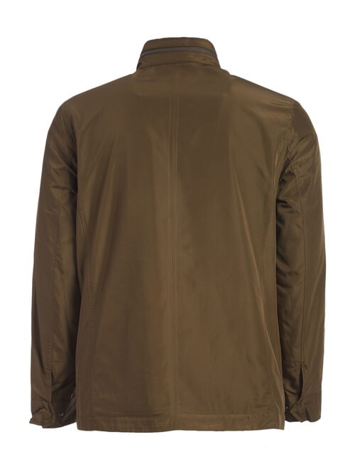 Cole Haan | Olive Flap-Pocket Zip-Up Raincoat - Men