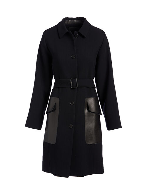 Cole Haan | Black Contrast Block Side-Pocket Trench Coat - Women