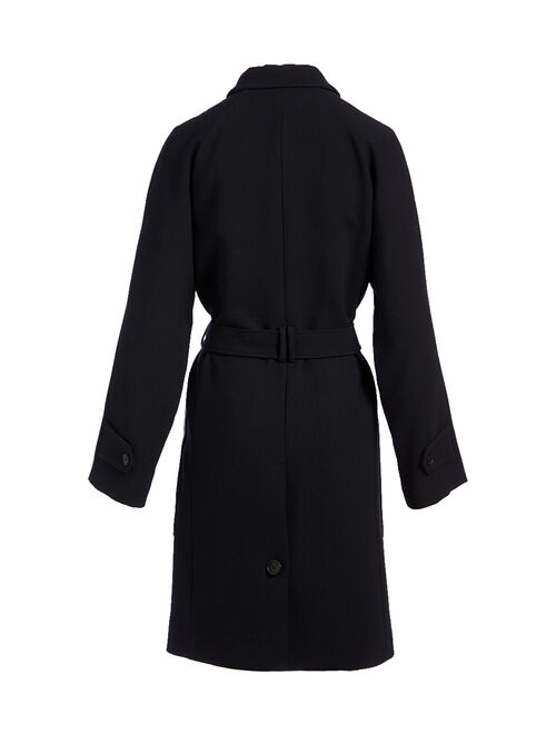 Cole Haan | Black Contrast Block Side-Pocket Trench Coat - Women