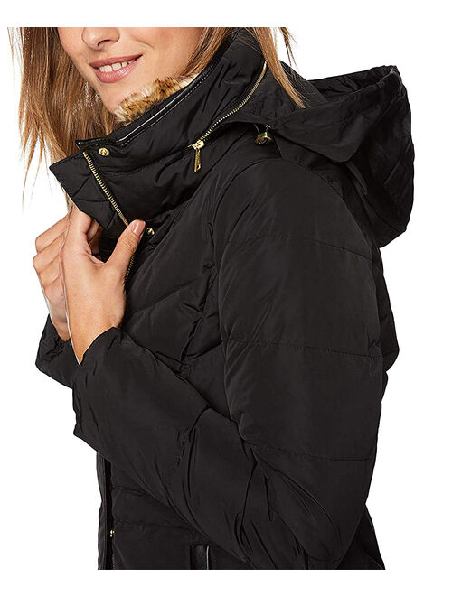 Cole Haan | Black Faux Fur Collar Puffer Coat - Women