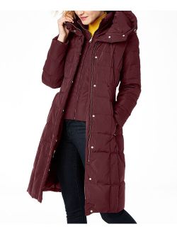 | Merlot Down Hooded Puffer Coat - Women