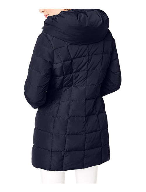 Cole Haan | Navy Zip-Front Down Hooded Puffer Coat - Women