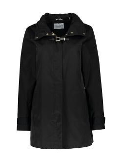 | Black Zip-Up Coat - Women