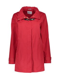 | Red Zip-Up Coat - Women