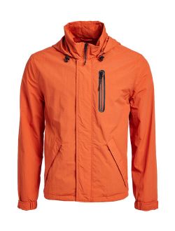 | Orange Zip-Pocket Rain Jacket - Men