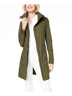 | Olive Packable Hooded Raincoat - Women