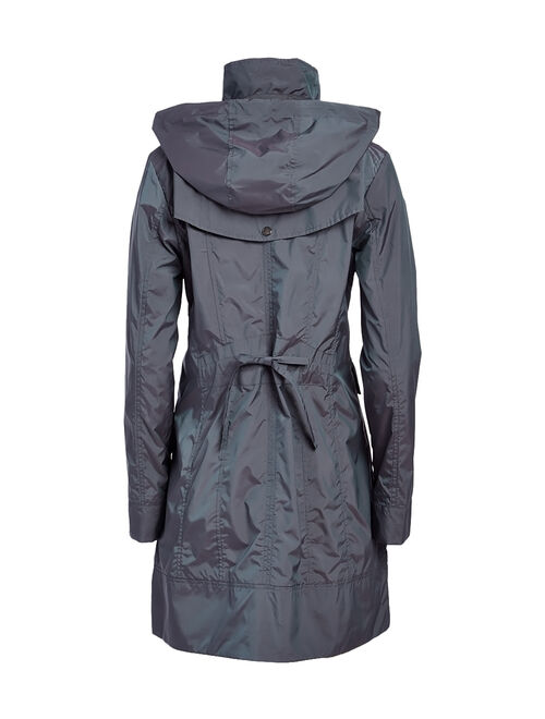 Cole Haan | Gunmetal Packable Hooded Raincoat - Women